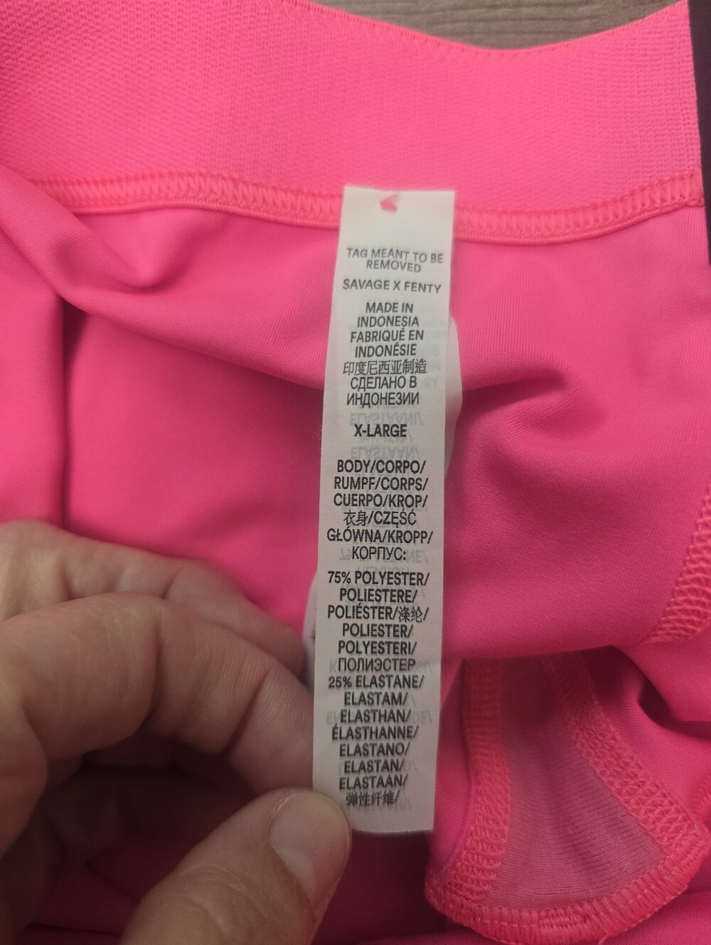 Savage X Fenty Lace Race High-Waist Bike Short Pink Palace Size XL - Picture 7 of 11
